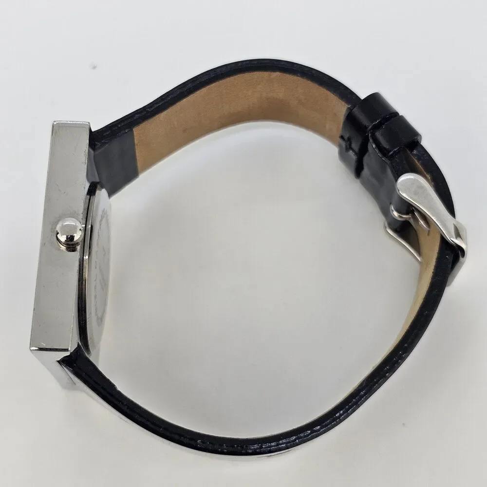 TOKYObay Women's Watch 38MM Flowers Square Case Black Leather Bands New‎ Battery